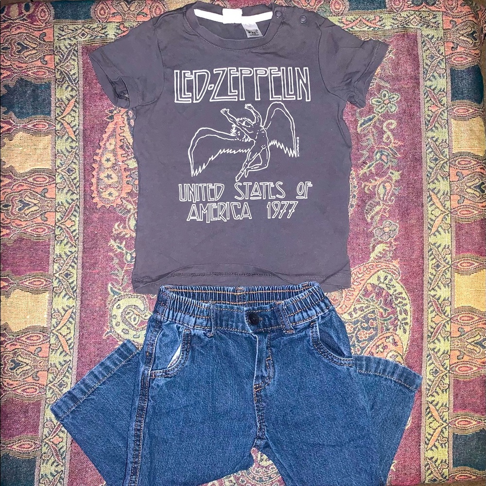 Rocker Baby Outfit Led Zeppelin Size 12-18months